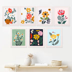 Punch Needle Embroidery Kit with Hoop & Tool | DIY Rug Punch Kit Flower Pattern | Russian Poke Needle Set
