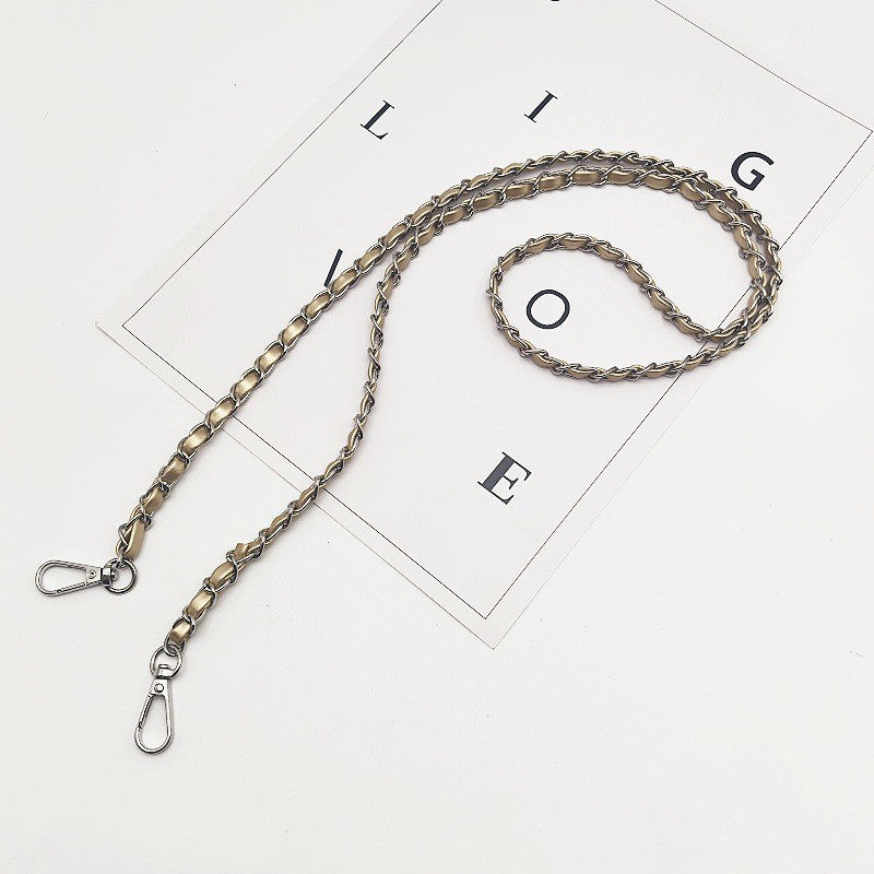 120cm- PU Leather Woven Chain Strap | Crossbody Bag Chain Replacement | Tali / Rantai Bag | Handbag Sling Bag Strap