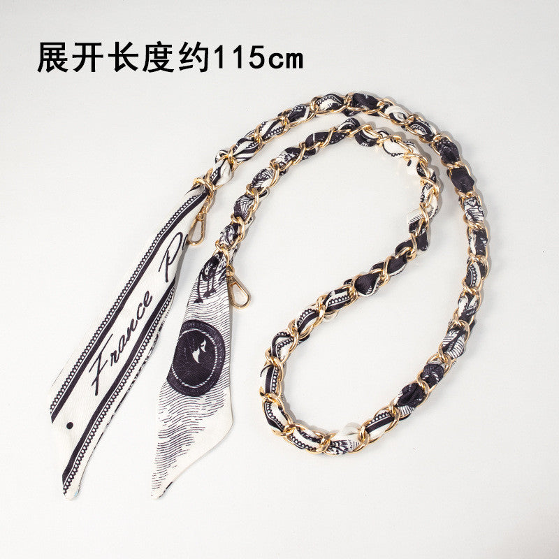 115cm Scarf Woven Bag Chain Strap | Decorative Shoulder Strap | Crossbody Replacement Chain | Sling Bag Tali/ Rantai Bag