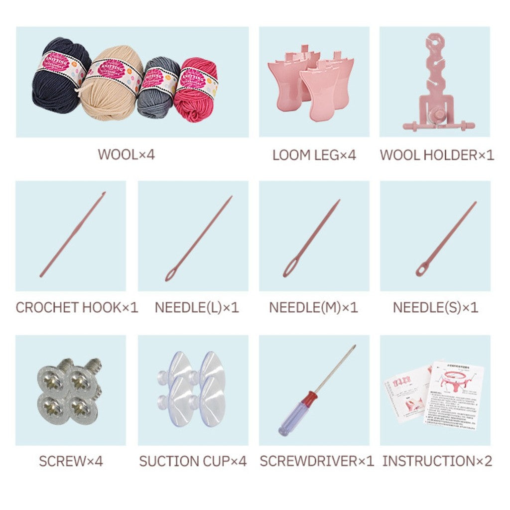 48 Needles Knitting Machine for Kids | Round Loom DIY Weaving Toy | Scarf Hat Socks Maker Kit | Crochet Craft Set