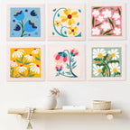 Punch Needle Embroidery Kit with Hoop & Tool | DIY Rug Punch Kit Flower Pattern | Russian Poke Needle Set