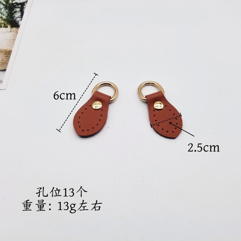 PU Leather D-Ring Strap Connector (Pair) | DIY Bag Hardware | Sew-On Bag Loop | Tali Beg Aksesori