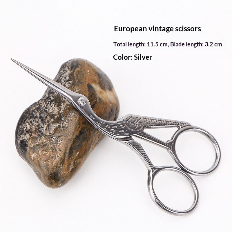 Classic European Handcrafted Scissors – Small Stainless Steel Tailor Tool with Ornate Pattern | Small Cutter