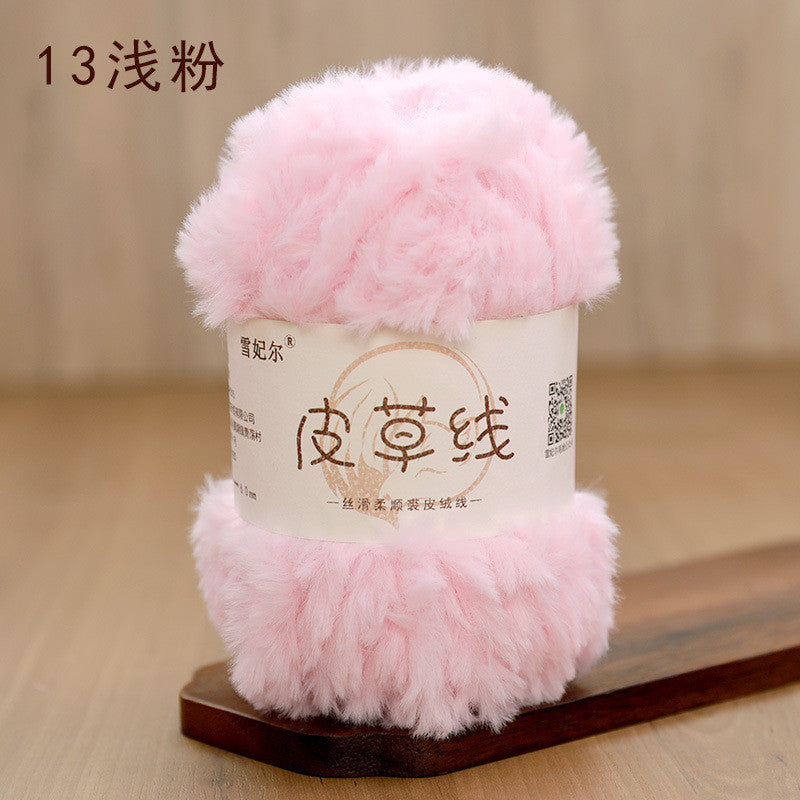 100g- Faux Mink Fur Yarn | Long Pile Plush Yarn for Hats, Scarves & DIY Knitting | Crochet Yarn | Benang Kait 皮草线 水貂绒毛线