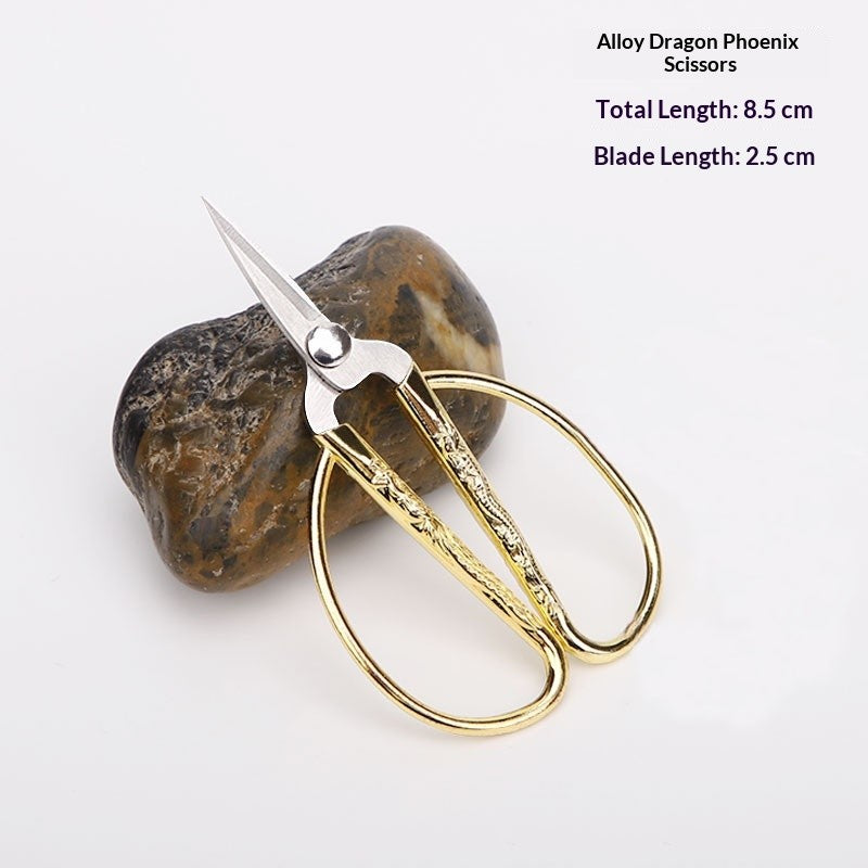 Classic European Handcrafted Scissors – Small Stainless Steel Tailor Tool with Ornate Pattern | Small Cutter
