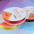 Transparent Elastic Crystal Beading Cord | DIY Jewelry String | Stretch Bead Cord for Bracelets & Necklaces | 0.4–1.0 mm