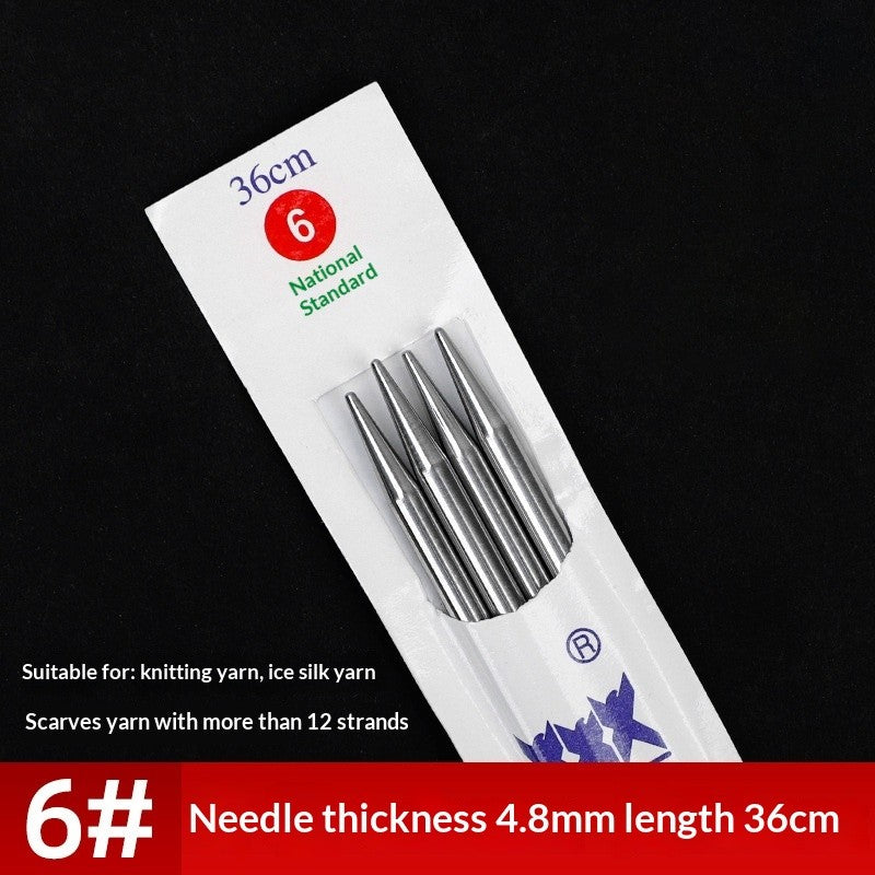 2pairs- 36cm Stainless Steel Straight Knitting Needles | Jarum Kait | Sweater Needle