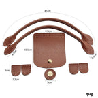 Full Set Crochet Dumpling Bag Handle & Accessories | Genuine Leather Handles & Bag Accessories | 饺子包 配件 包包提手 手提