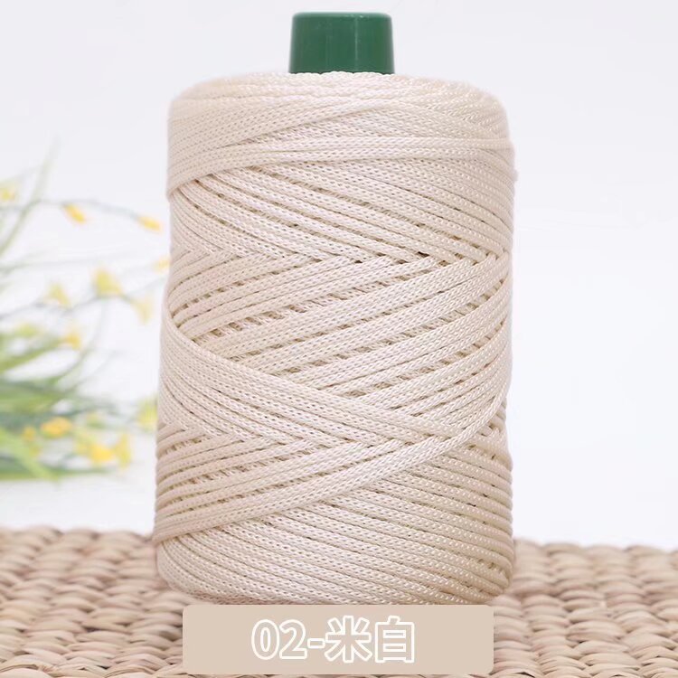 3mm Benang PP Siap Gulung | Benang Nylon Crochet | Tali PP / Bag Crochet Yarn/ PP Rope/ Bag Yarn/ Benang Tali Nylon