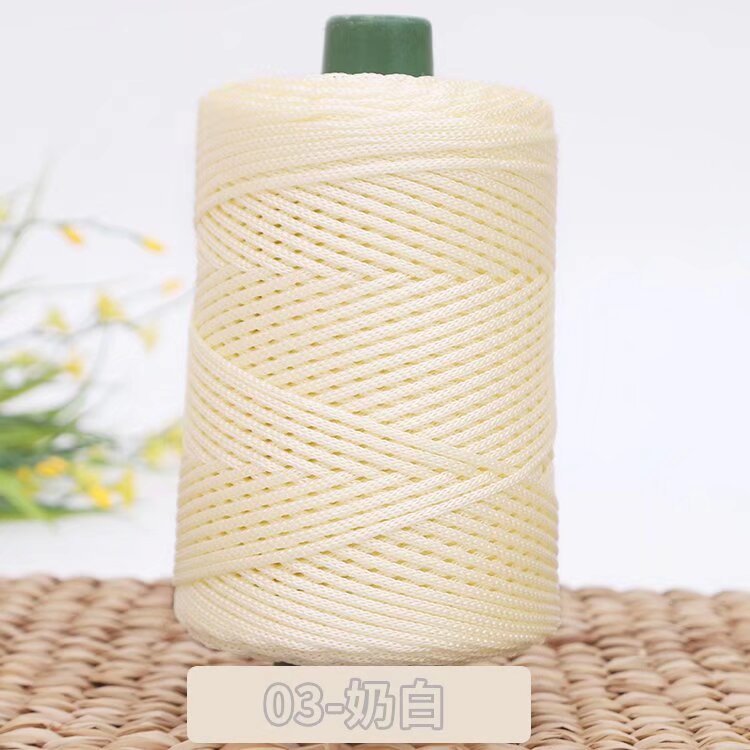 3mm Benang PP Siap Gulung | Benang Nylon Crochet | Tali PP / Bag Crochet Yarn/ PP Rope/ Bag Yarn/ Benang Tali Nylon