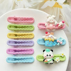 10pcs Wavy Hair Clip | Candy Color Metal Snap Clip | Bangs & Side Hair Clip | DIY Hair Accessories Supplies