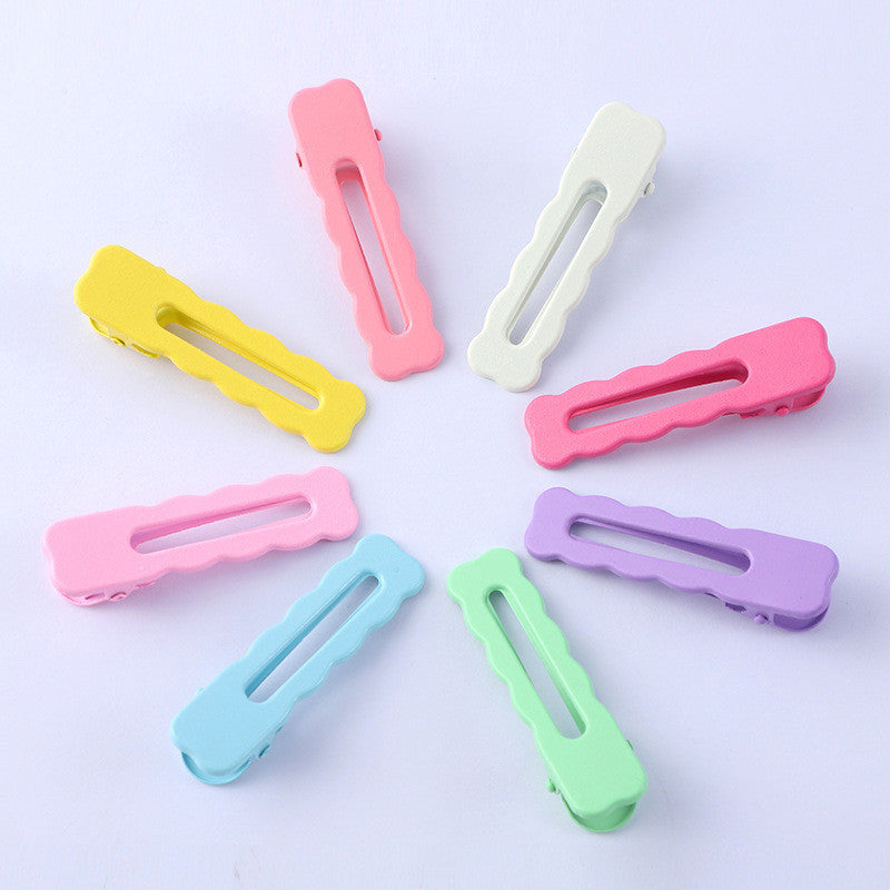10pcs Wavy Hair Clip | Candy Color Metal Snap Clip | Bangs & Side Hair Clip | DIY Hair Accessories Supplies