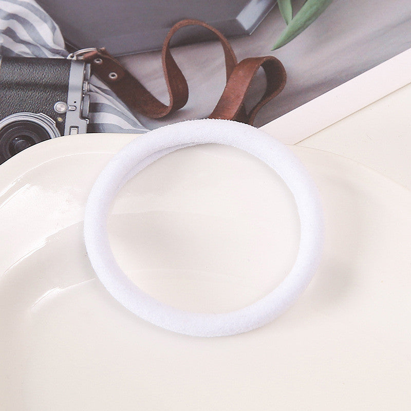 50pcs- Korean Style Seamless Hair Ties | High Elastic & Durable Towel Hair Bands for Women | Hair Tie