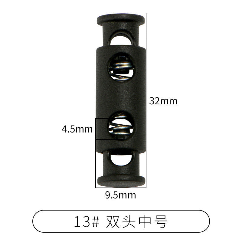 5pcs-Plastic Spring Cord Lock Stopper – Single Hole / Double Hole Drawstring Toggle – Nose Cord Lock for Bags & Clothing