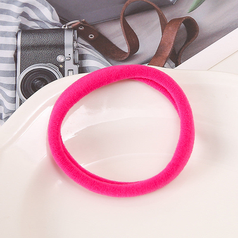 50pcs- Korean Style Seamless Hair Ties | High Elastic & Durable Towel Hair Bands for Women | Hair Tie