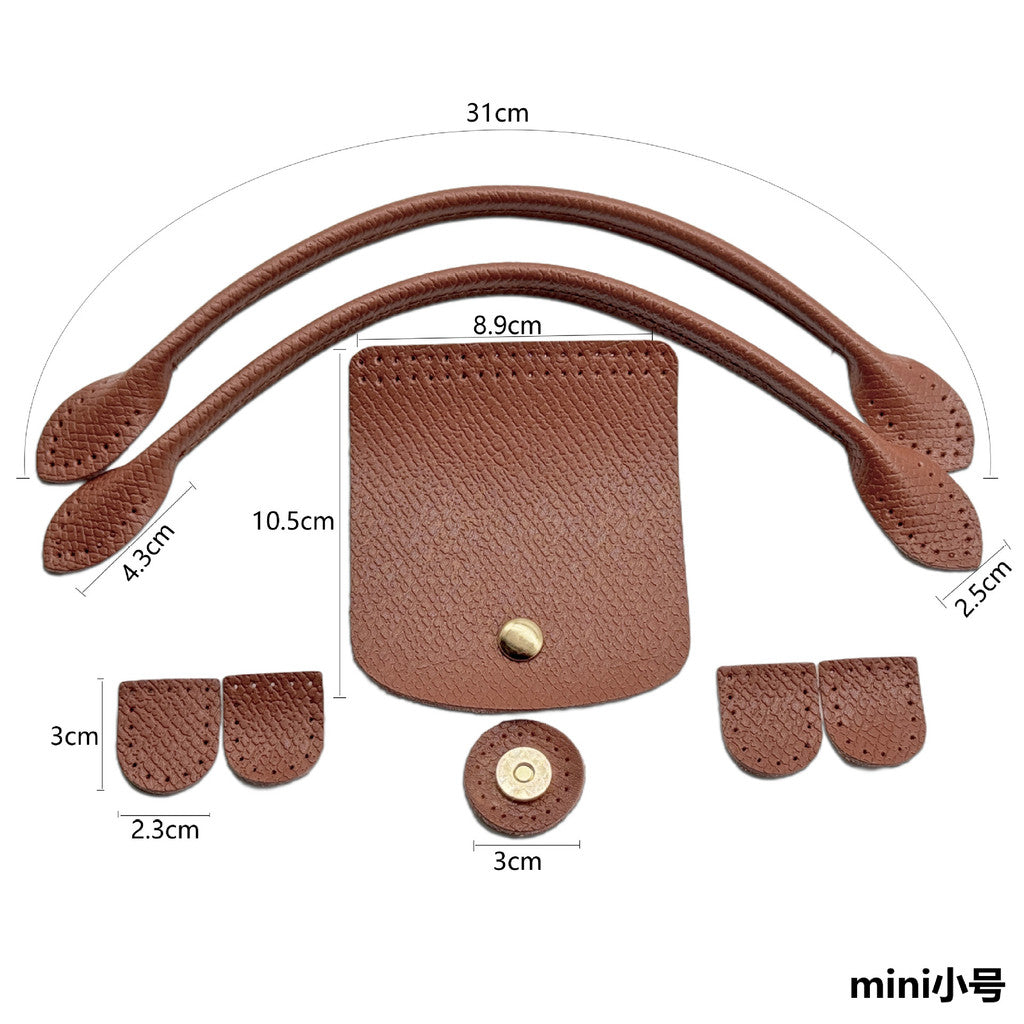 Full Set Crochet Dumpling Bag Handle & Accessories | Genuine Leather Handles & Bag Accessories | 饺子包 配件 包包提手 手提