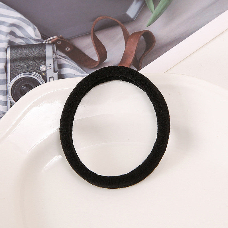 50pcs- Korean Style Seamless Hair Ties | High Elastic & Durable Towel Hair Bands for Women | Hair Tie