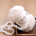 100g- Faux Mink Fur Yarn | Long Pile Plush Yarn for Hats, Scarves & DIY Knitting | Crochet Yarn | Benang Kait 皮草线 水貂绒毛线