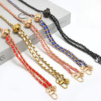 120cm- PU Leather Chain Strap with Adjustable Gold Ball Buckle | Crossbody Bag Chain Replacement | Tali / Rantai Bag