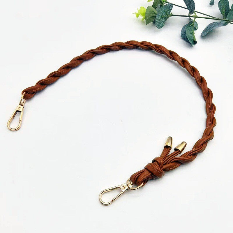 52cm- Braided PU Leather Bag Handle | Short Handbag Strap | DIY Tote Handle | Tali/ Rantai Beg / Handle Bag Replacement