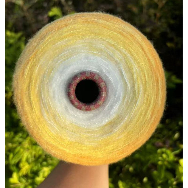 500g- Gradient Cake Yarn 3ply Soft Velvet Yarn for DIY Crochet Blankets, Shawls & Scarves | Benang Kait 渐变七星毯子3股优鹿绒毛线