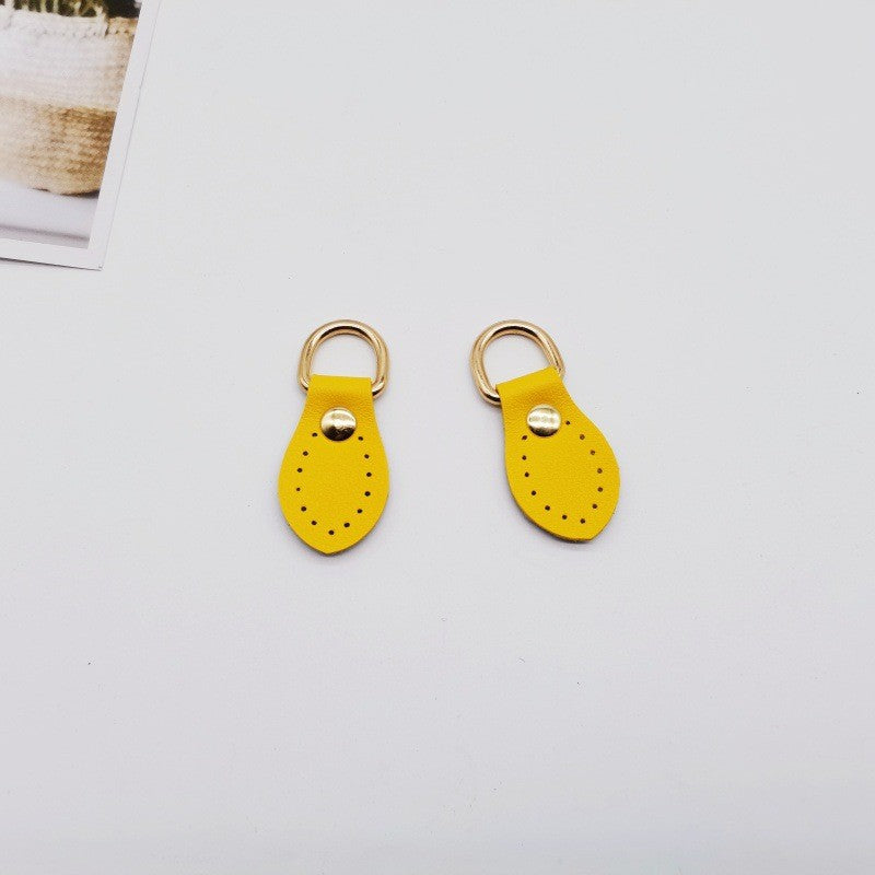 PU Leather D-Ring Strap Connector (Pair) | DIY Bag Hardware | Sew-On Bag Loop | Tali Beg Aksesori