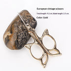 Classic European Handcrafted Scissors – Small Stainless Steel Tailor Tool with Ornate Pattern | Small Cutter