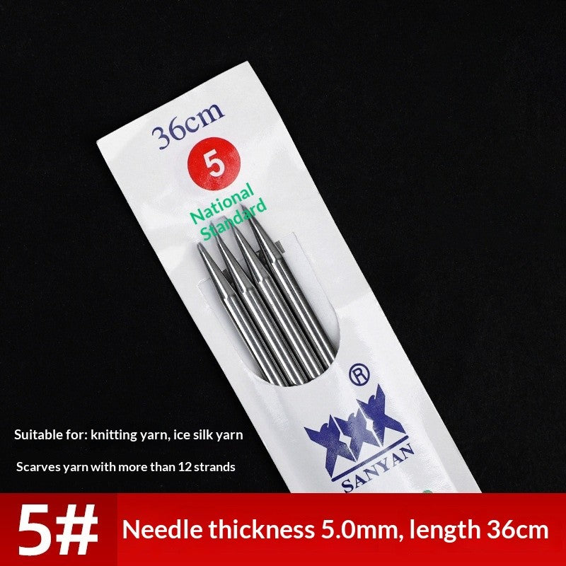 2pairs- 36cm Stainless Steel Straight Knitting Needles | Jarum Kait | Sweater Needle