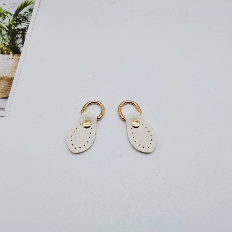 PU Leather D-Ring Strap Connector (Pair) | DIY Bag Hardware | Sew-On Bag Loop | Tali Beg Aksesori
