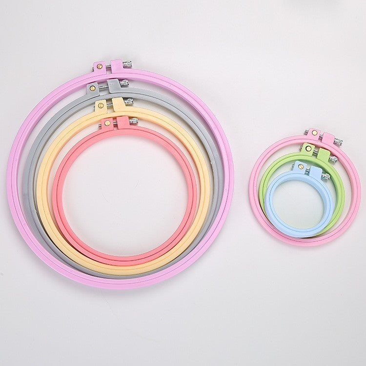 Adjustable Embroidery Hoop | Candy Color ABS Cross Stitch Hoop | Bingkai Sulaman / Aksesori Sulaman | Plastic Hoop