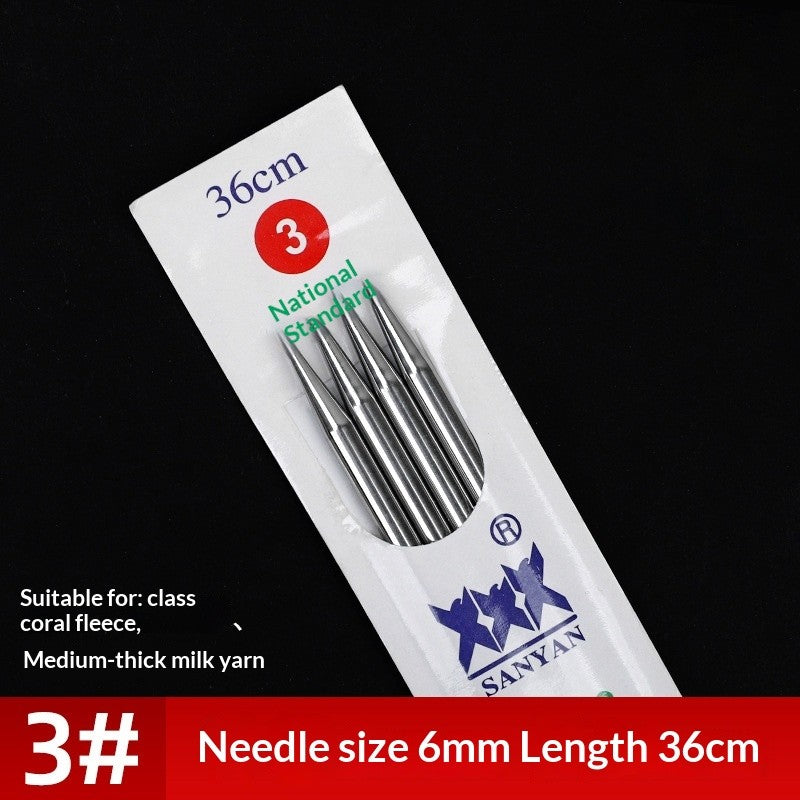 2pairs- 36cm Stainless Steel Straight Knitting Needles | Jarum Kait | Sweater Needle