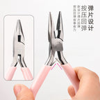 DIY Jewelry Making Mini Pliers | Needle Nose Round Nose Side Cutter for Beading Wire Craft Tool