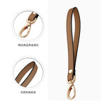 21cm- PU Leather Short Bag Strap Detachable Wrist Strap with Metal Hook Anti-Loss Hand Handle