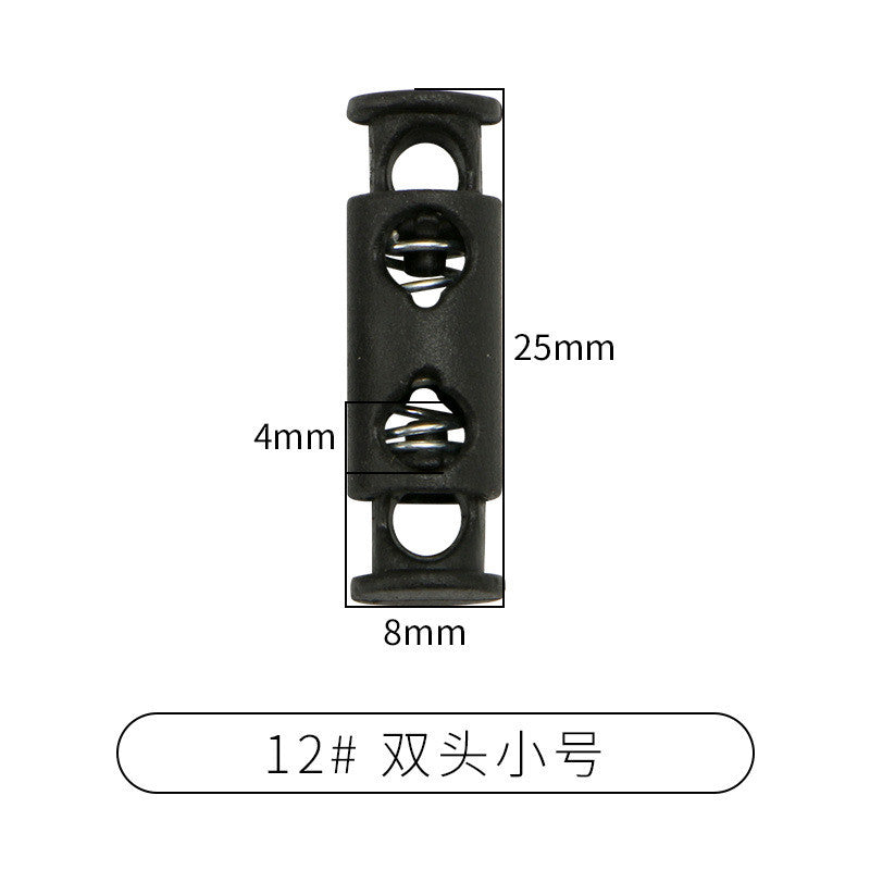 5pcs-Plastic Spring Cord Lock Stopper – Single Hole / Double Hole Drawstring Toggle – Nose Cord Lock for Bags & Clothing