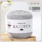 No.6 Lace Yarn | 50g Silk Cotton Lace Yarn for Crochet & Knitting Clothes | Hat | Doll | Benang Kait | 6号蕾丝线真丝棉线