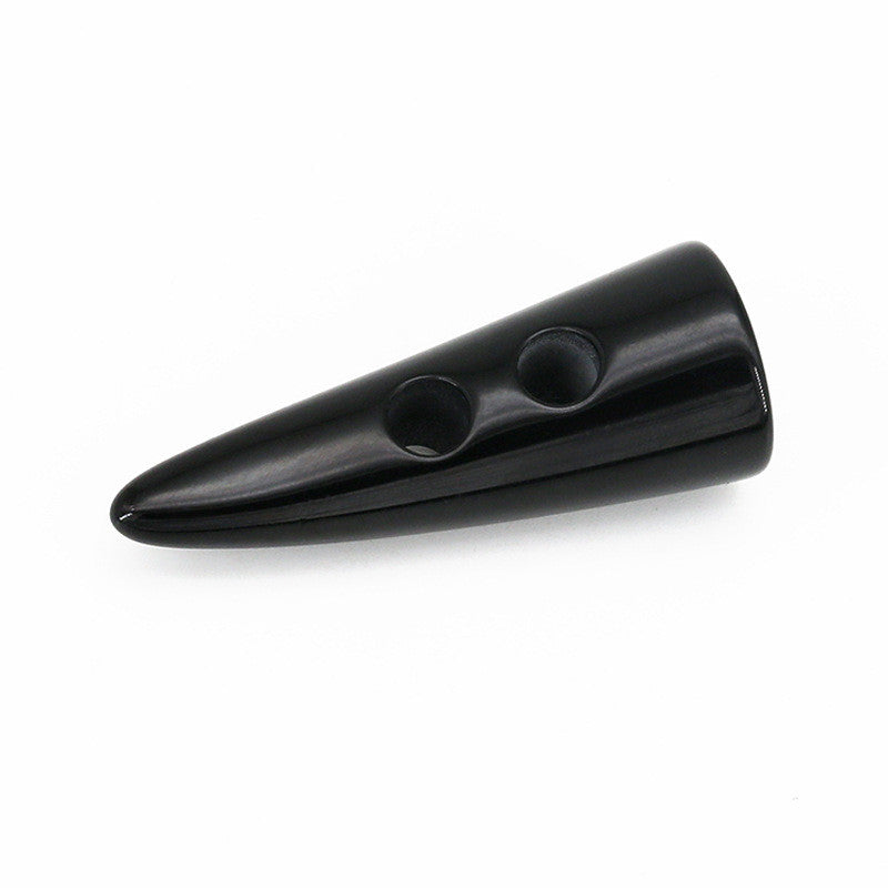 1pc - Resin Faux Horn Toggle Button for Wool Coat & Trench Coat | Button for Bag | Cow Horn Shaped Button