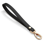 21cm- PU Leather Short Bag Strap Detachable Wrist Strap with Metal Hook Anti-Loss Hand Handle