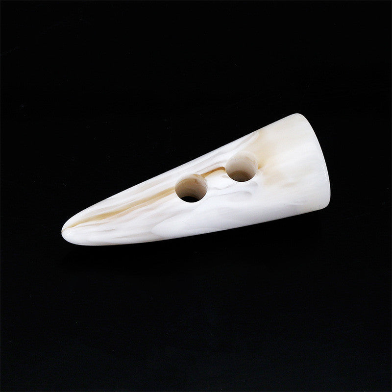 1pc - Resin Faux Horn Toggle Button for Wool Coat & Trench Coat | Button for Bag | Cow Horn Shaped Button