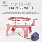 48 Needles Knitting Machine for Kids | Round Loom DIY Weaving Toy | Scarf Hat Socks Maker Kit | Crochet Craft Set