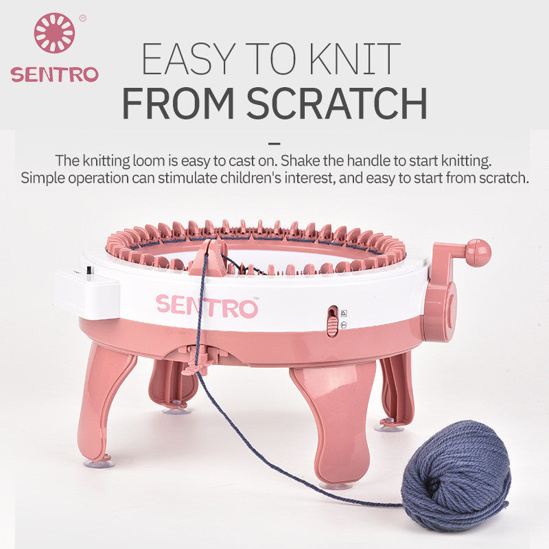 48 Needles Knitting Machine for Kids | Round Loom DIY Weaving Toy | Scarf Hat Socks Maker Kit | Crochet Craft Set