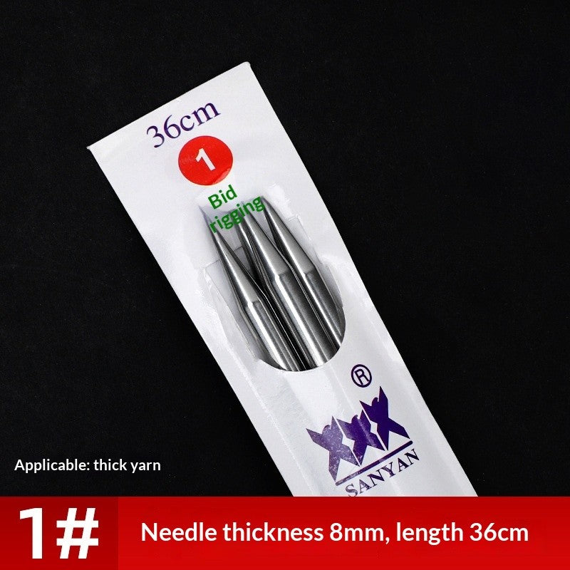 2pairs- 36cm Stainless Steel Straight Knitting Needles | Jarum Kait | Sweater Needle
