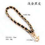 15cm Detachable Phone Wrist Strap | Luxury Metal Chain with PU Leather | Anti-Drop Hand Strap | Stylish & Durable