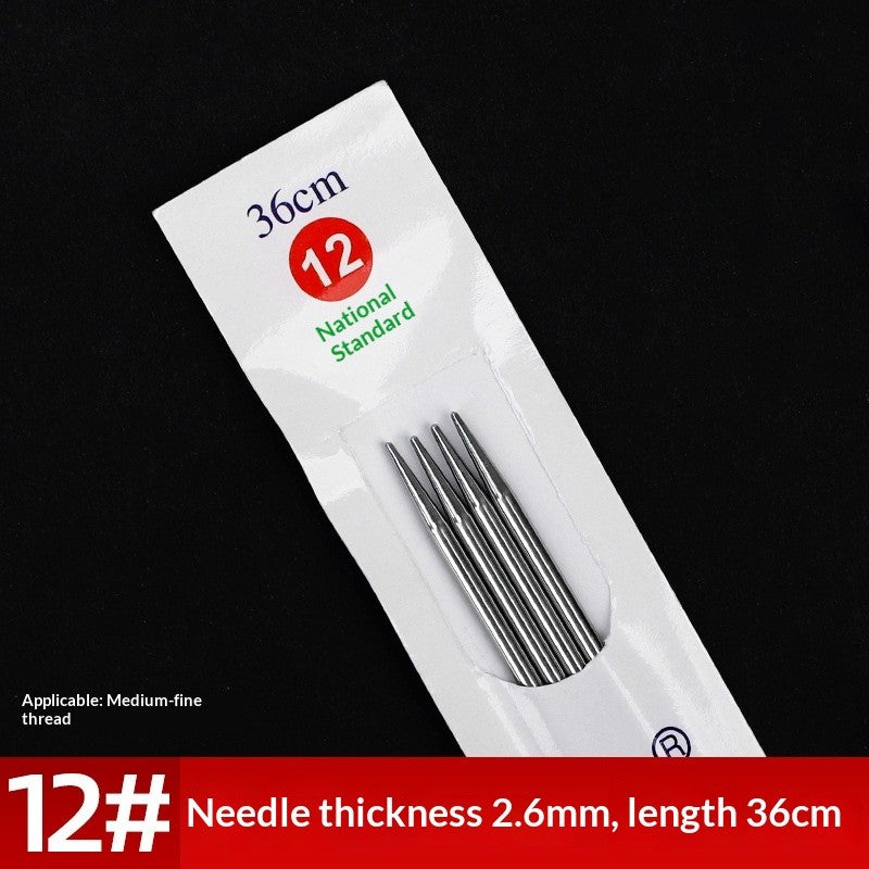 2pairs- 36cm Stainless Steel Straight Knitting Needles | Jarum Kait | Sweater Needle