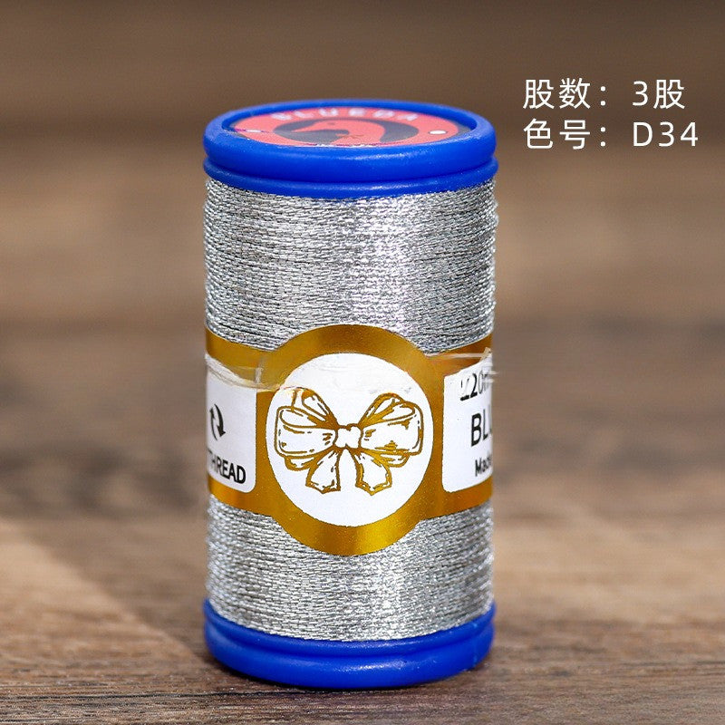 Metallic Gold Silver Thread for DIY Craft | Embroidery Cross Stitch Jewelry Making Thread Floss| Benang Sulam Emasculate