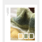 100g- Variegated Long Pile Wool Blend Yarn| Crochet & Knitting Yarn for Hat Shawl Scarf | Benang Kait | 十刻 雪宝同款 平替 羊毛混纺线