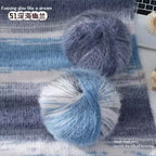 100g- Variegated Long Pile Wool Blend Yarn| Crochet & Knitting Yarn for Hat Shawl Scarf | Benang Kait | 十刻 雪宝同款 平替 羊毛混纺线
