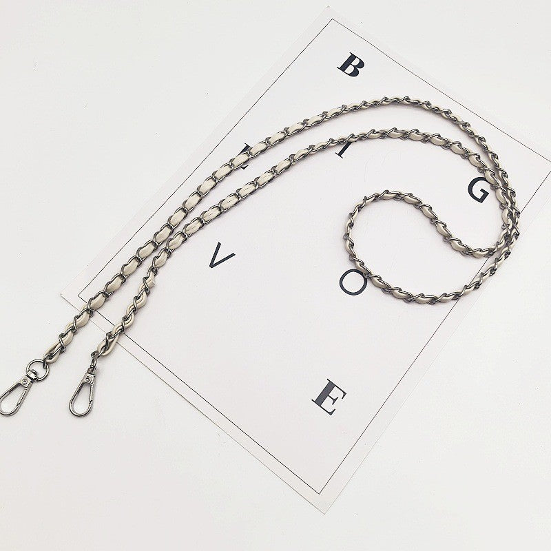 120cm- PU Leather Woven Chain Strap | Crossbody Bag Chain Replacement | Tali / Rantai Bag | Handbag Sling Bag Strap