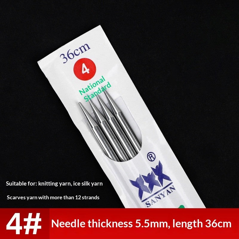 2pairs- 36cm Stainless Steel Straight Knitting Needles | Jarum Kait | Sweater Needle