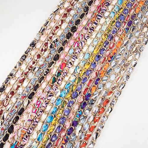115cm Scarf Woven Bag Chain Strap | Decorative Shoulder Strap | Crossbody Replacement Chain | Sling Bag Tali/ Rantai Bag