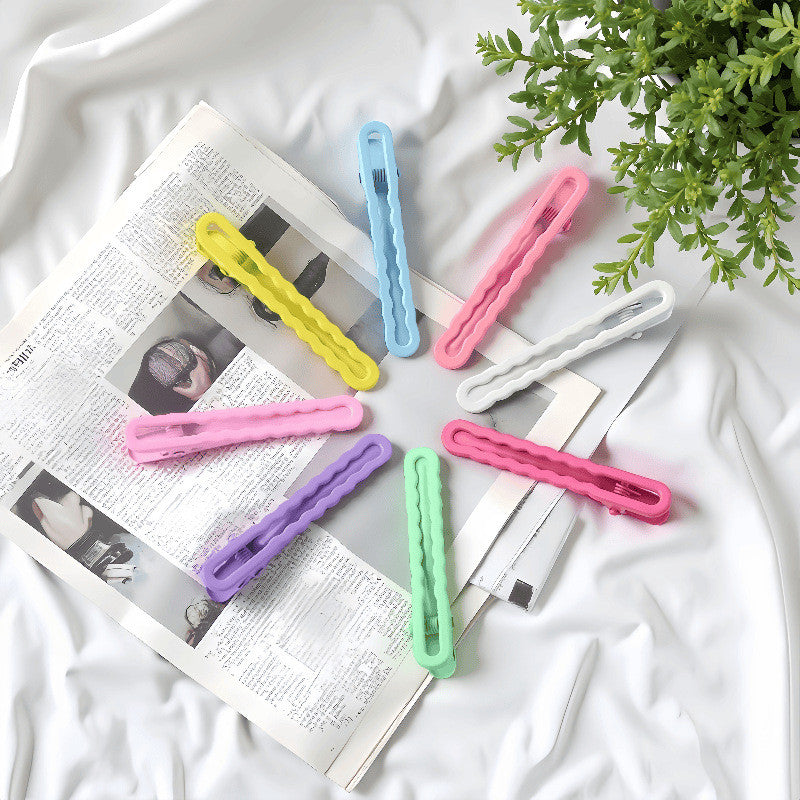 10pcs Wavy Hair Clip | Candy Color Metal Snap Clip | Bangs & Side Hair Clip | DIY Hair Accessories Supplies